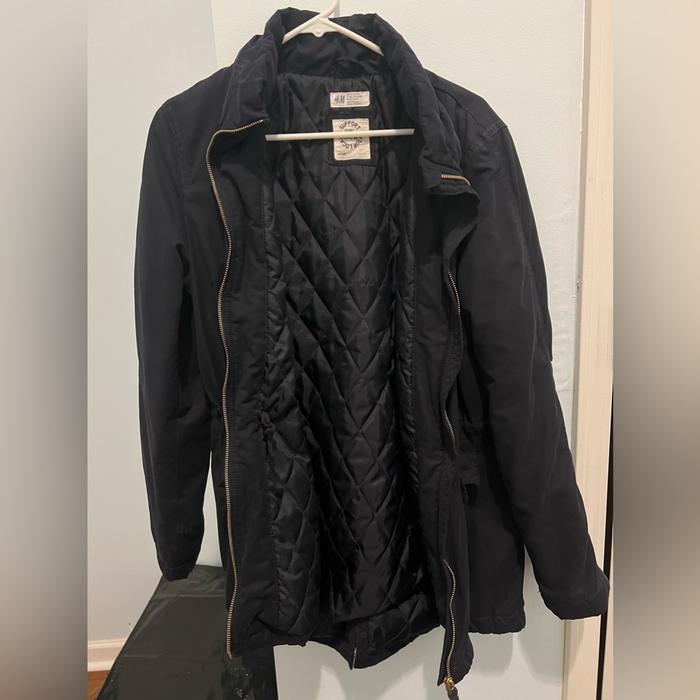 H&M girl’s dark navy coat size 14+